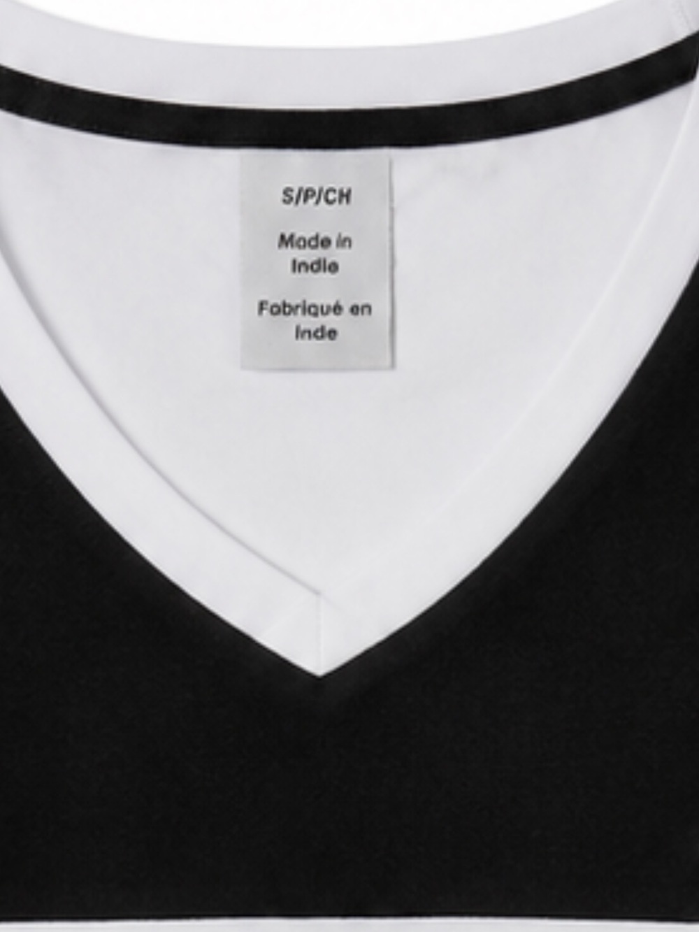 Calvin Klein Colorblock V-Neck Tee-Small - Picture 4 of 4